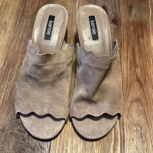 Kensie Hajari - Tan Scalloped Heels for Everyday